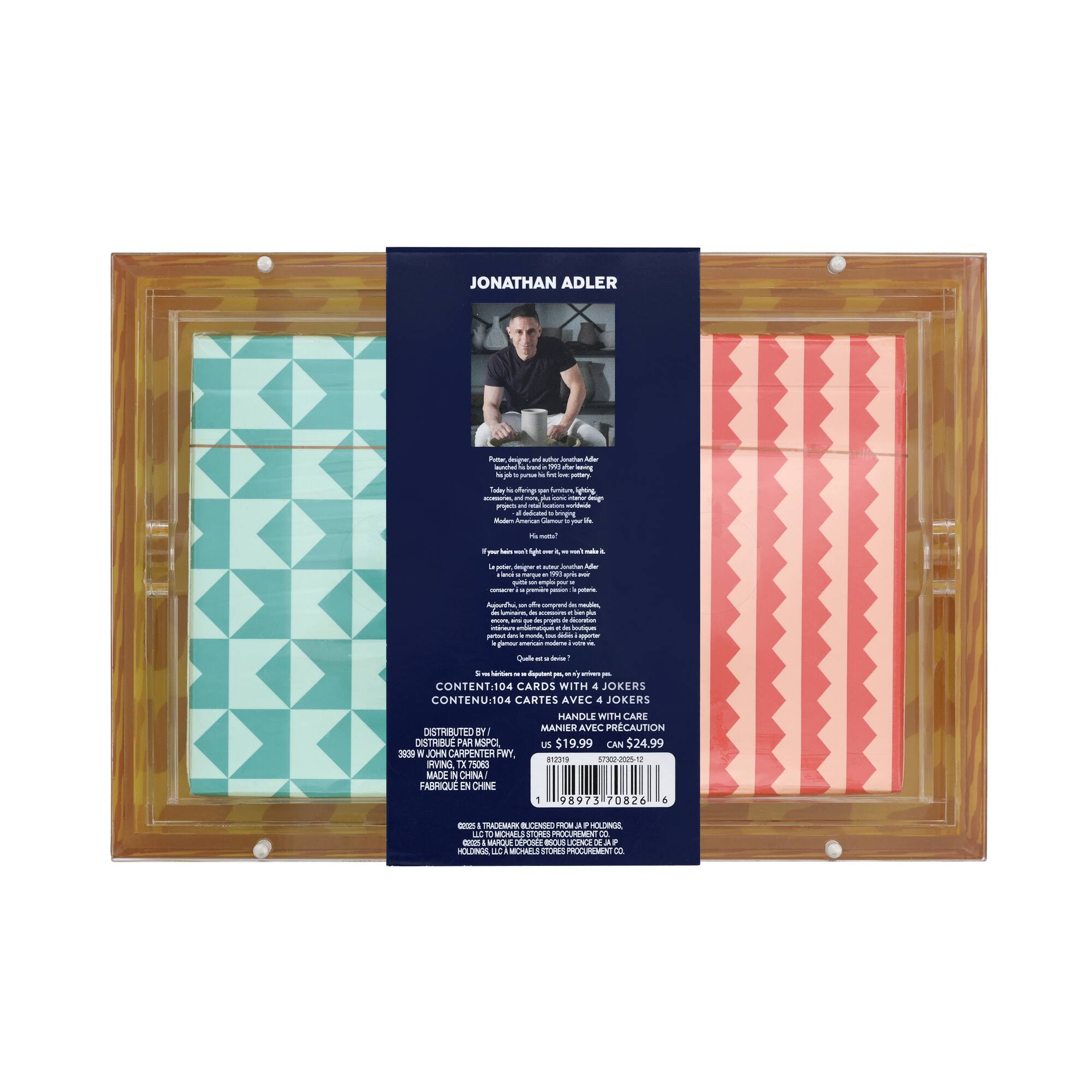 Jonathan Adler x Michaels Geometric Playing Card Set